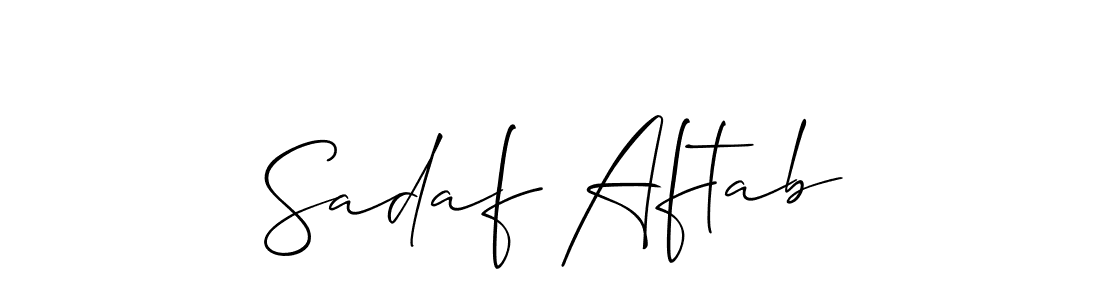 How to make Sadaf Aftab signature? Allison_Script is a professional autograph style. Create handwritten signature for Sadaf Aftab name. Sadaf Aftab signature style 2 images and pictures png