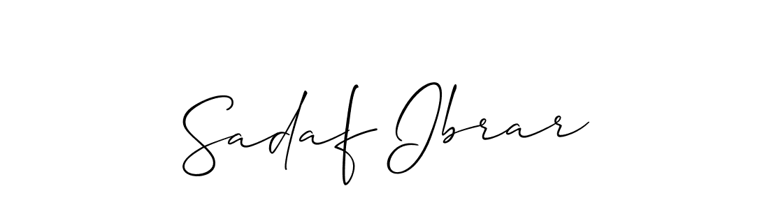 Use a signature maker to create a handwritten signature online. With this signature software, you can design (Allison_Script) your own signature for name Sadaf Ibrar. Sadaf Ibrar signature style 2 images and pictures png