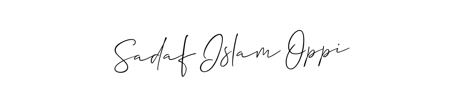 if you are searching for the best signature style for your name Sadaf Islam Oppi. so please give up your signature search. here we have designed multiple signature styles  using Allison_Script. Sadaf Islam Oppi signature style 2 images and pictures png