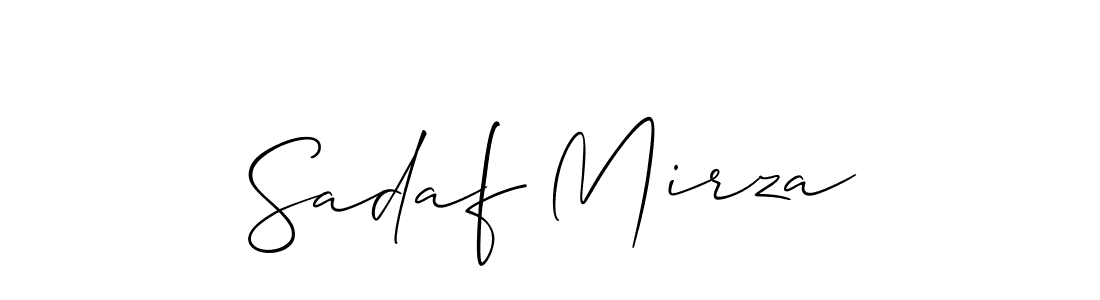 Sadaf Mirza stylish signature style. Best Handwritten Sign (Allison_Script) for my name. Handwritten Signature Collection Ideas for my name Sadaf Mirza. Sadaf Mirza signature style 2 images and pictures png