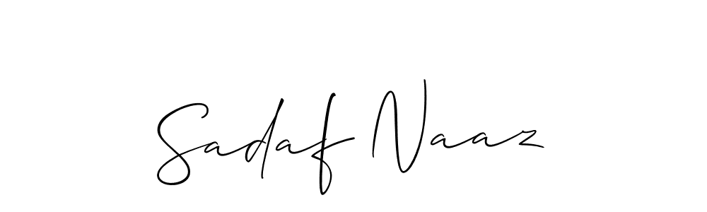 It looks lik you need a new signature style for name Sadaf Naaz. Design unique handwritten (Allison_Script) signature with our free signature maker in just a few clicks. Sadaf Naaz signature style 2 images and pictures png