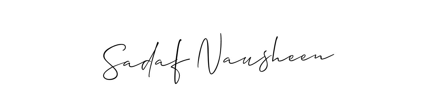 Also we have Sadaf Nausheen name is the best signature style. Create professional handwritten signature collection using Allison_Script autograph style. Sadaf Nausheen signature style 2 images and pictures png