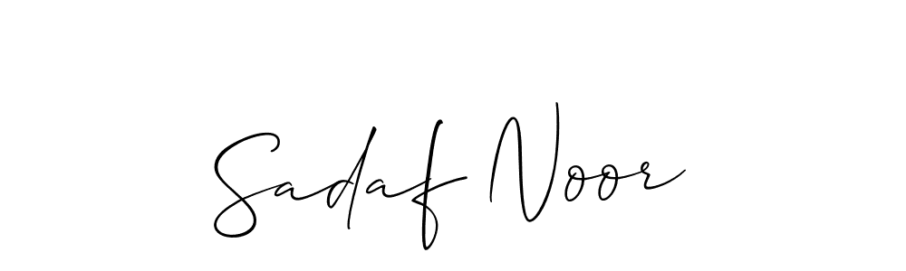 Make a beautiful signature design for name Sadaf Noor. With this signature (Allison_Script) style, you can create a handwritten signature for free. Sadaf Noor signature style 2 images and pictures png