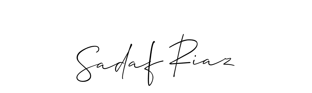 Also You can easily find your signature by using the search form. We will create Sadaf Riaz name handwritten signature images for you free of cost using Allison_Script sign style. Sadaf Riaz signature style 2 images and pictures png