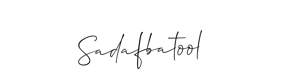 Use a signature maker to create a handwritten signature online. With this signature software, you can design (Allison_Script) your own signature for name Sadafbatool. Sadafbatool signature style 2 images and pictures png