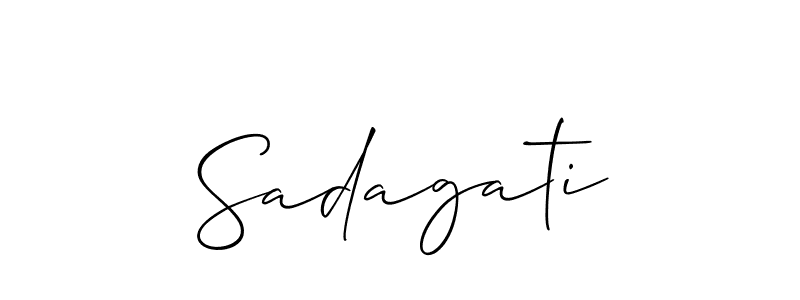 Once you've used our free online signature maker to create your best signature Allison_Script style, it's time to enjoy all of the benefits that Sadagati name signing documents. Sadagati signature style 2 images and pictures png