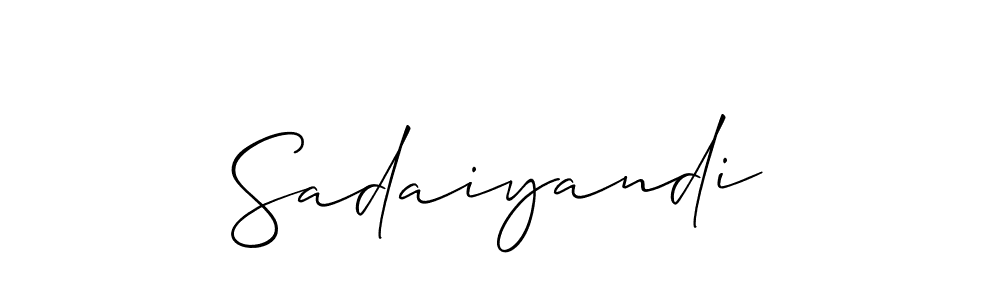 Make a beautiful signature design for name Sadaiyandi. With this signature (Allison_Script) style, you can create a handwritten signature for free. Sadaiyandi signature style 2 images and pictures png
