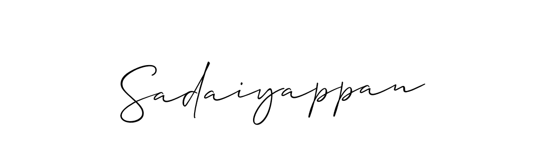 It looks lik you need a new signature style for name Sadaiyappan. Design unique handwritten (Allison_Script) signature with our free signature maker in just a few clicks. Sadaiyappan signature style 2 images and pictures png