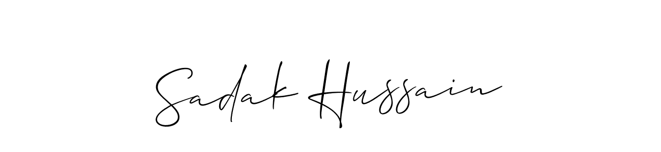 Similarly Allison_Script is the best handwritten signature design. Signature creator online .You can use it as an online autograph creator for name Sadak Hussain. Sadak Hussain signature style 2 images and pictures png