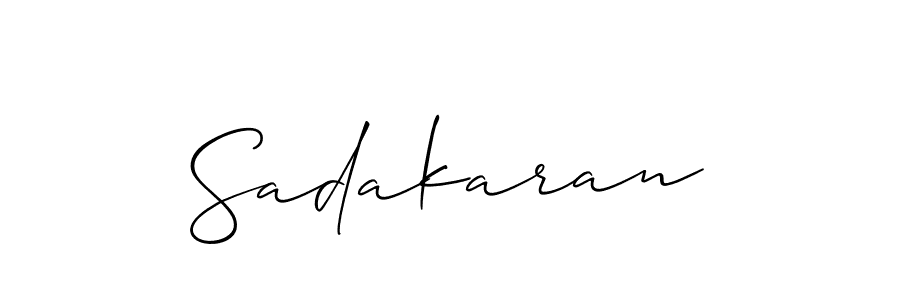 How to make Sadakaran signature? Allison_Script is a professional autograph style. Create handwritten signature for Sadakaran name. Sadakaran signature style 2 images and pictures png