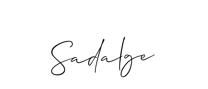 How to make Sadalge signature? Allison_Script is a professional autograph style. Create handwritten signature for Sadalge name. Sadalge signature style 2 images and pictures png