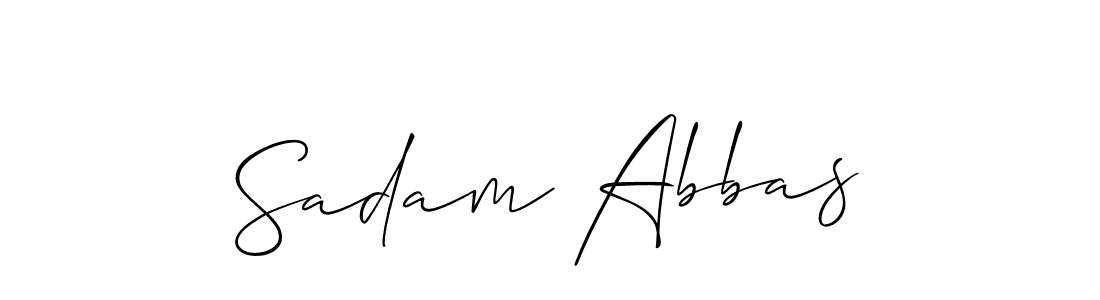 Make a beautiful signature design for name Sadam Abbas. With this signature (Allison_Script) style, you can create a handwritten signature for free. Sadam Abbas signature style 2 images and pictures png