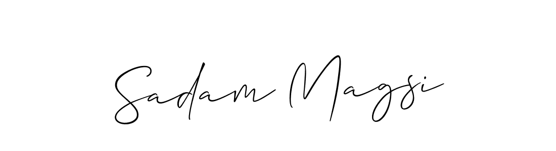 Make a short Sadam Magsi signature style. Manage your documents anywhere anytime using Allison_Script. Create and add eSignatures, submit forms, share and send files easily. Sadam Magsi signature style 2 images and pictures png