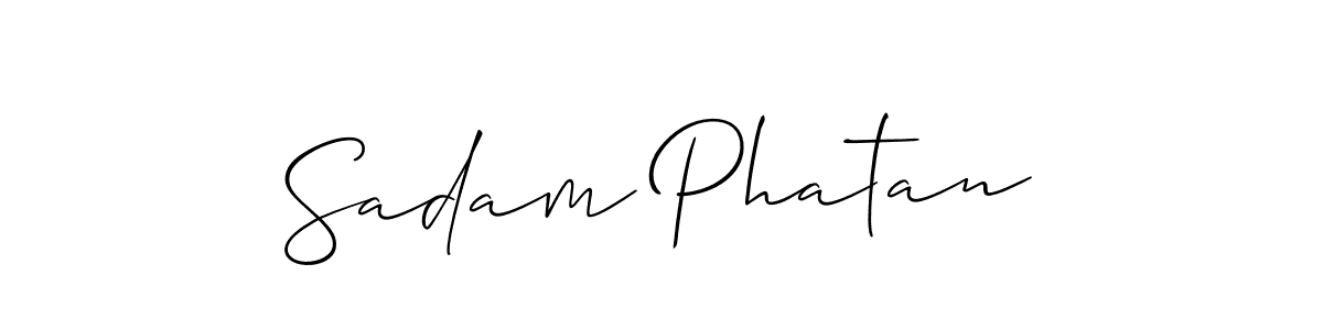 Design your own signature with our free online signature maker. With this signature software, you can create a handwritten (Allison_Script) signature for name Sadam Phatan. Sadam Phatan signature style 2 images and pictures png