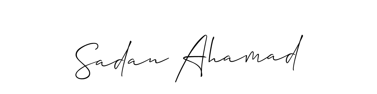 How to Draw Sadan Ahamad signature style? Allison_Script is a latest design signature styles for name Sadan Ahamad. Sadan Ahamad signature style 2 images and pictures png