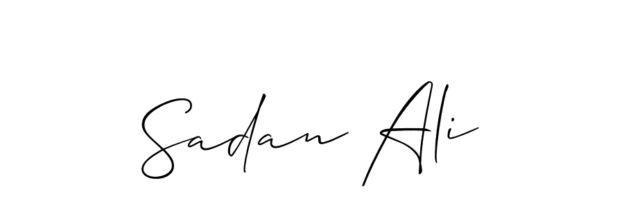 Also You can easily find your signature by using the search form. We will create Sadan Ali name handwritten signature images for you free of cost using Allison_Script sign style. Sadan Ali signature style 2 images and pictures png