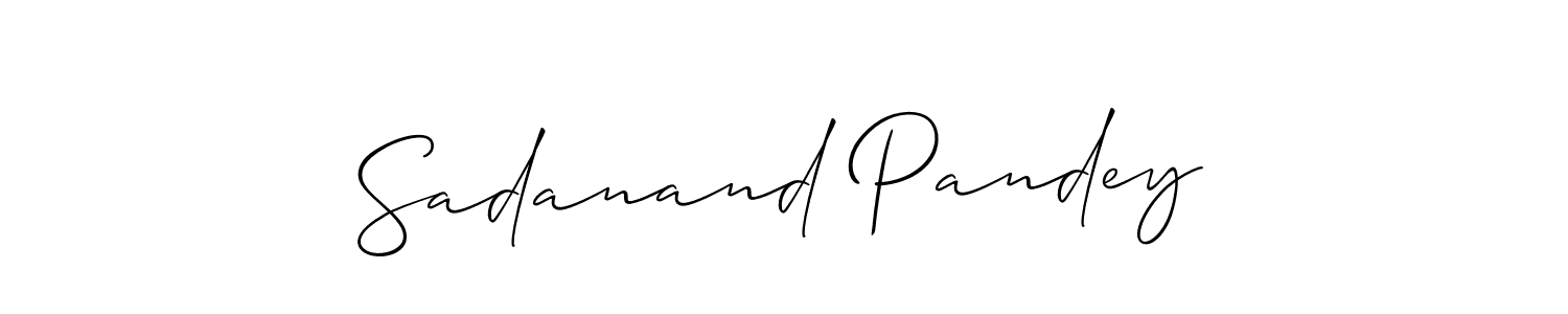 The best way (Allison_Script) to make a short signature is to pick only two or three words in your name. The name Sadanand Pandey include a total of six letters. For converting this name. Sadanand Pandey signature style 2 images and pictures png
