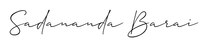 A stylish, flowing autograph style designed for name Sadananda Barai using Allison_Script typography. Perfect for digital creative projects. Sadananda Barai signature style 2 images and pictures png
