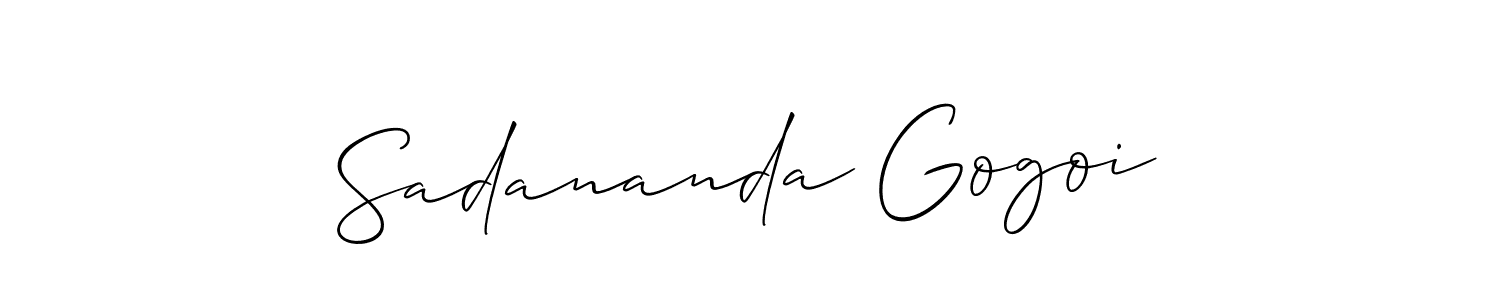 Make a short Sadananda Gogoi signature style. Manage your documents anywhere anytime using Allison_Script. Create and add eSignatures, submit forms, share and send files easily. Sadananda Gogoi signature style 2 images and pictures png