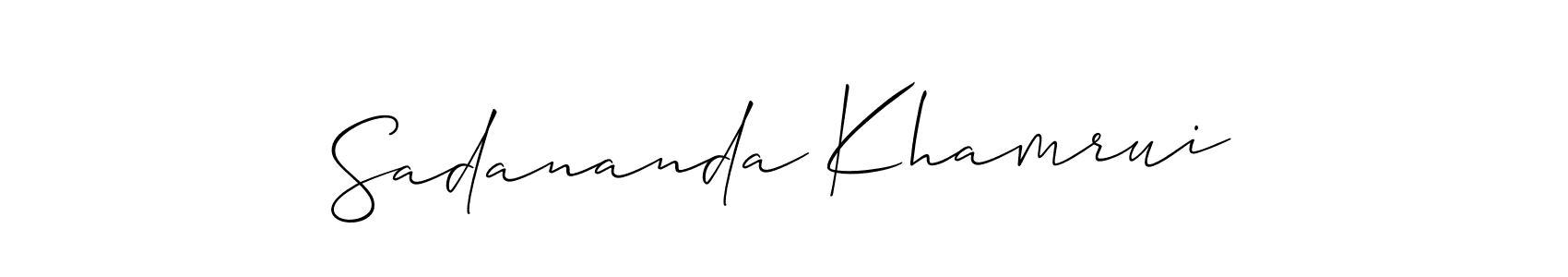 Sadananda Khamrui stylish signature style. Best Handwritten Sign (Allison_Script) for my name. Handwritten Signature Collection Ideas for my name Sadananda Khamrui. Sadananda Khamrui signature style 2 images and pictures png