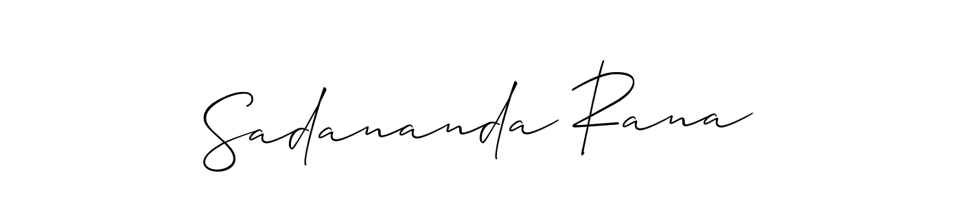 Make a short Sadananda Rana signature style. Manage your documents anywhere anytime using Allison_Script. Create and add eSignatures, submit forms, share and send files easily. Sadananda Rana signature style 2 images and pictures png
