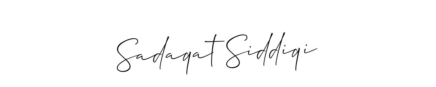 This is the best signature style for the Sadaqat Siddiqi name. Also you like these signature font (Allison_Script). Mix name signature. Sadaqat Siddiqi signature style 2 images and pictures png