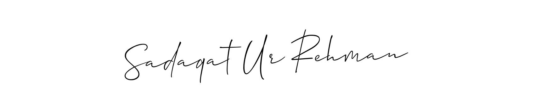 Design your own signature with our free online signature maker. With this signature software, you can create a handwritten (Allison_Script) signature for name Sadaqat Ur Rehman. Sadaqat Ur Rehman signature style 2 images and pictures png