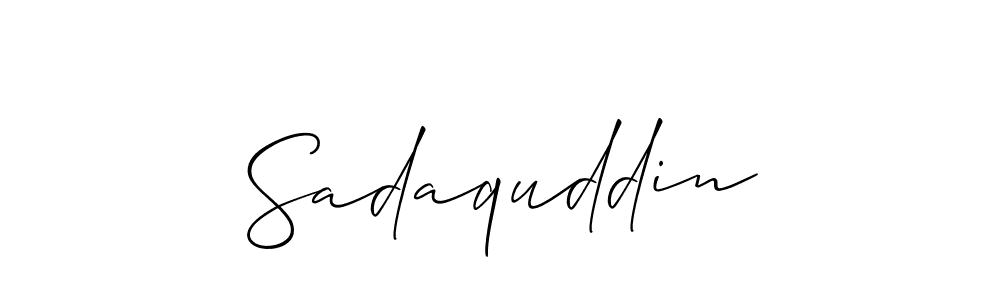 The best way (Allison_Script) to make a short signature is to pick only two or three words in your name. The name Sadaquddin include a total of six letters. For converting this name. Sadaquddin signature style 2 images and pictures png