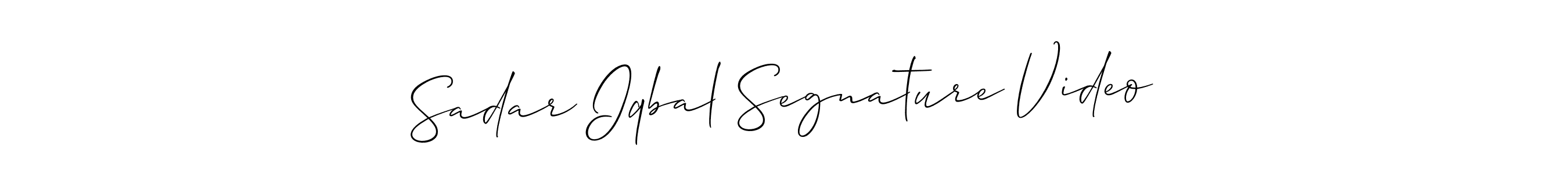 The best way (Allison_Script) to make a short signature is to pick only two or three words in your name. The name Sadar Iqbal Segnature Video include a total of six letters. For converting this name. Sadar Iqbal Segnature Video signature style 2 images and pictures png