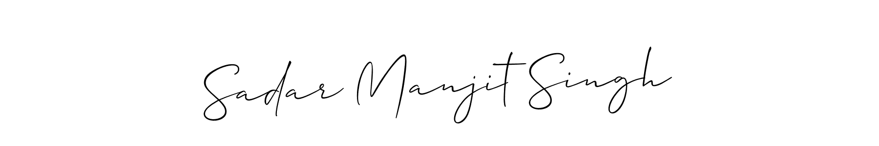 It looks lik you need a new signature style for name Sadar Manjit Singh. Design unique handwritten (Allison_Script) signature with our free signature maker in just a few clicks. Sadar Manjit Singh signature style 2 images and pictures png