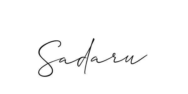You can use this online signature creator to create a handwritten signature for the name Sadaru. This is the best online autograph maker. Sadaru signature style 2 images and pictures png