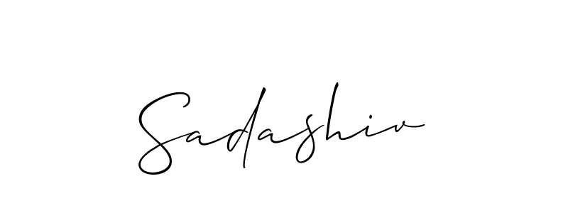 How to make Sadashiv signature? Allison_Script is a professional autograph style. Create handwritten signature for Sadashiv name. Sadashiv signature style 2 images and pictures png