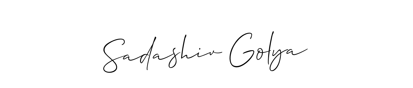 Make a short Sadashiv Golya signature style. Manage your documents anywhere anytime using Allison_Script. Create and add eSignatures, submit forms, share and send files easily. Sadashiv Golya signature style 2 images and pictures png