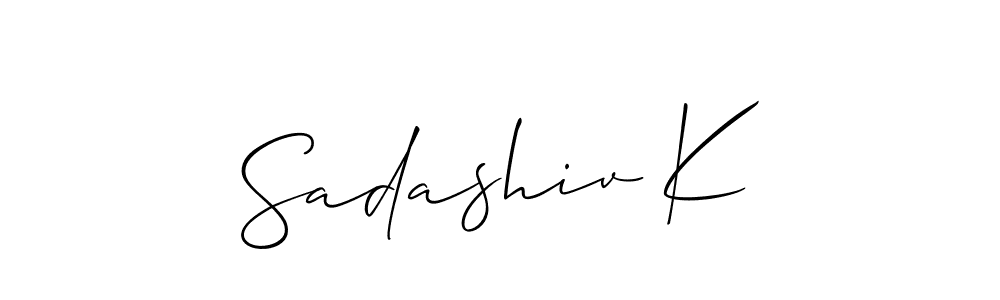 Make a beautiful signature design for name Sadashiv K. Use this online signature maker to create a handwritten signature for free. Sadashiv K signature style 2 images and pictures png