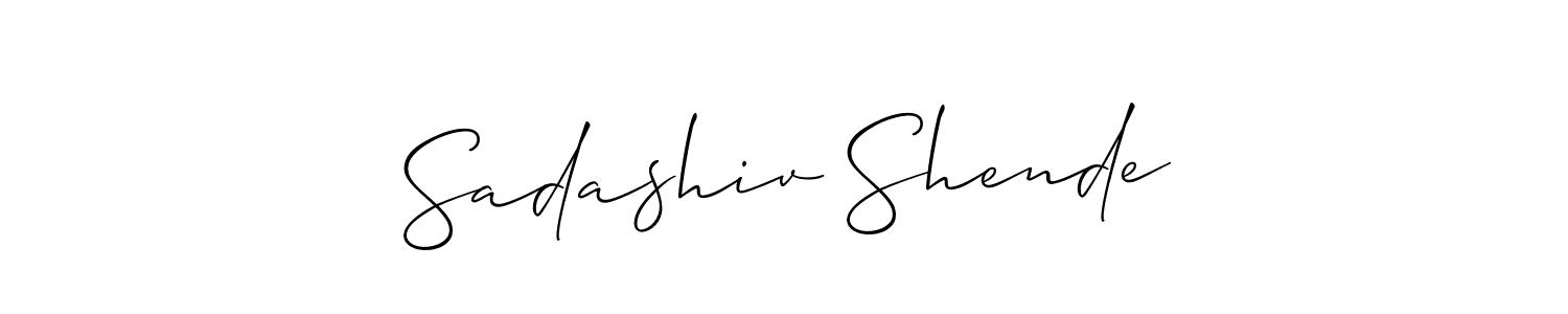 How to make Sadashiv Shende name signature. Use Allison_Script style for creating short signs online. This is the latest handwritten sign. Sadashiv Shende signature style 2 images and pictures png
