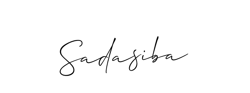 Use a signature maker to create a handwritten signature online. With this signature software, you can design (Allison_Script) your own signature for name Sadasiba. Sadasiba signature style 2 images and pictures png