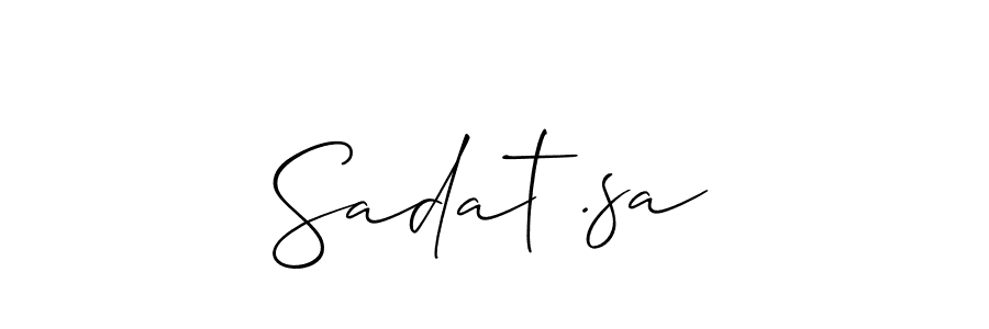 Make a beautiful signature design for name Sadat .sa. With this signature (Allison_Script) style, you can create a handwritten signature for free. Sadat .sa signature style 2 images and pictures png