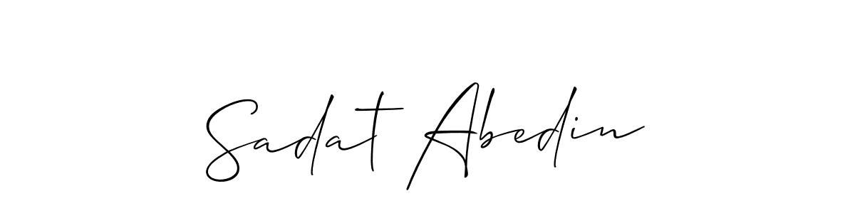 Create a beautiful signature design for name Sadat Abedin. With this signature (Allison_Script) fonts, you can make a handwritten signature for free. Sadat Abedin signature style 2 images and pictures png