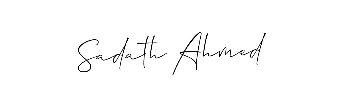 It looks lik you need a new signature style for name Sadath Ahmed. Design unique handwritten (Allison_Script) signature with our free signature maker in just a few clicks. Sadath Ahmed signature style 2 images and pictures png