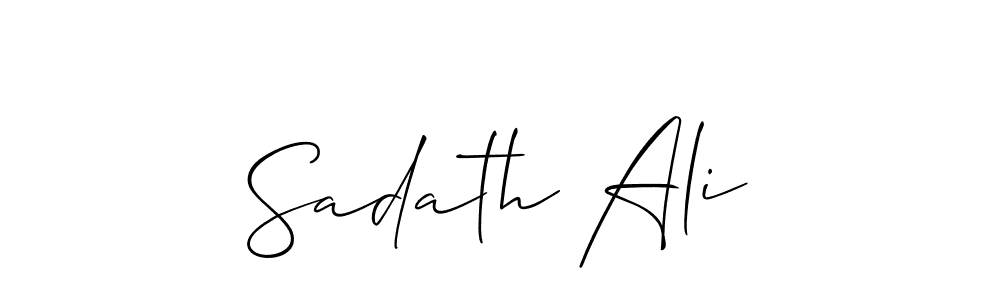 Use a signature maker to create a handwritten signature online. With this signature software, you can design (Allison_Script) your own signature for name Sadath Ali. Sadath Ali signature style 2 images and pictures png