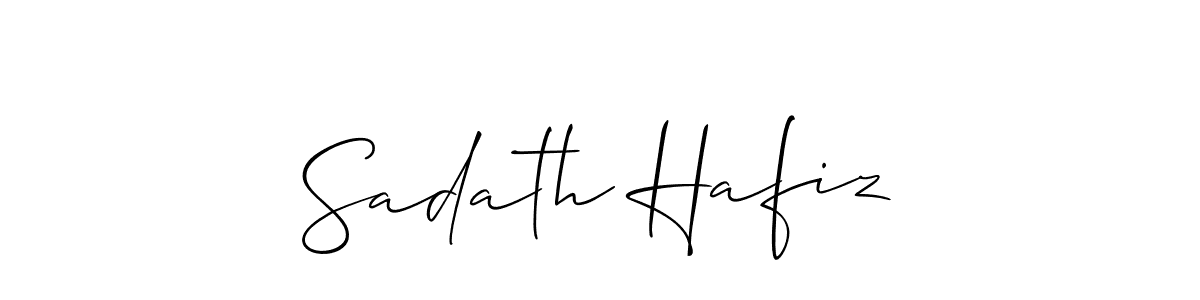 It looks lik you need a new signature style for name Sadath Hafiz. Design unique handwritten (Allison_Script) signature with our free signature maker in just a few clicks. Sadath Hafiz signature style 2 images and pictures png