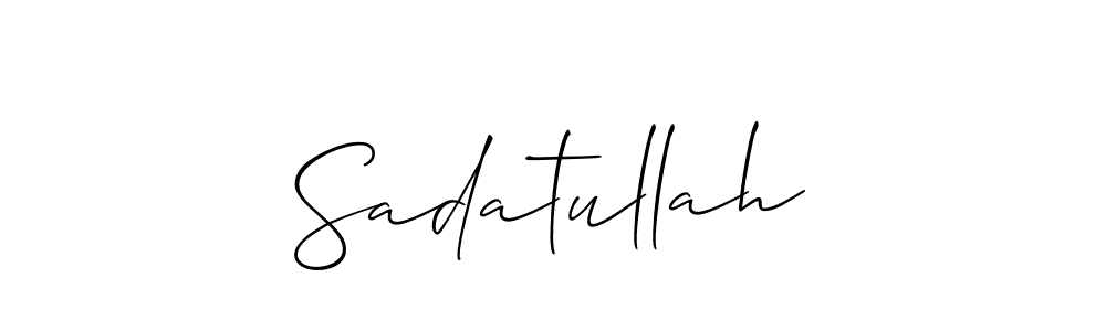 Design your own signature with our free online signature maker. With this signature software, you can create a handwritten (Allison_Script) signature for name Sadatullah. Sadatullah signature style 2 images and pictures png
