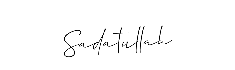 Also You can easily find your signature by using the search form. We will create Sadatullah name handwritten signature images for you free of cost using Allison_Script sign style. Sadatullah signature style 2 images and pictures png