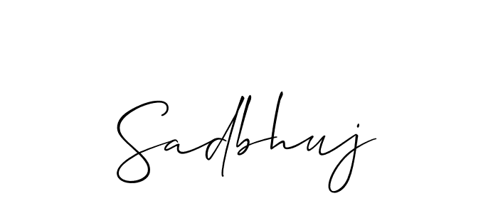 Create a beautiful signature design for name Sadbhuj. With this signature (Allison_Script) fonts, you can make a handwritten signature for free. Sadbhuj signature style 2 images and pictures png