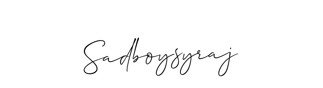 Make a beautiful signature design for name Sadboysyraj. Use this online signature maker to create a handwritten signature for free. Sadboysyraj signature style 2 images and pictures png