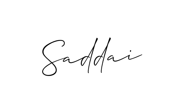 Make a beautiful signature design for name Saddai. With this signature (Allison_Script) style, you can create a handwritten signature for free. Saddai signature style 2 images and pictures png