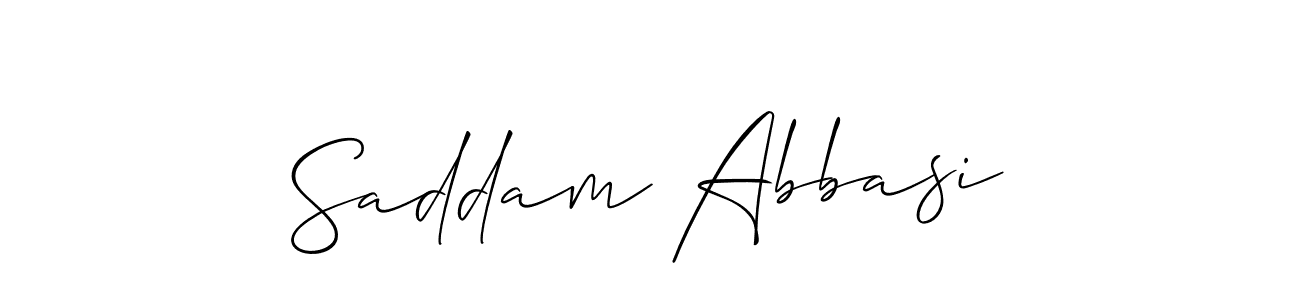 Also we have Saddam Abbasi name is the best signature style. Create professional handwritten signature collection using Allison_Script autograph style. Saddam Abbasi signature style 2 images and pictures png