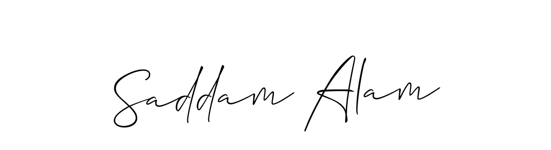 It looks lik you need a new signature style for name Saddam Alam. Design unique handwritten (Allison_Script) signature with our free signature maker in just a few clicks. Saddam Alam signature style 2 images and pictures png
