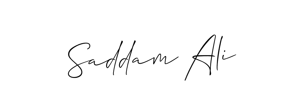 The best way (Allison_Script) to make a short signature is to pick only two or three words in your name. The name Saddam Ali include a total of six letters. For converting this name. Saddam Ali signature style 2 images and pictures png