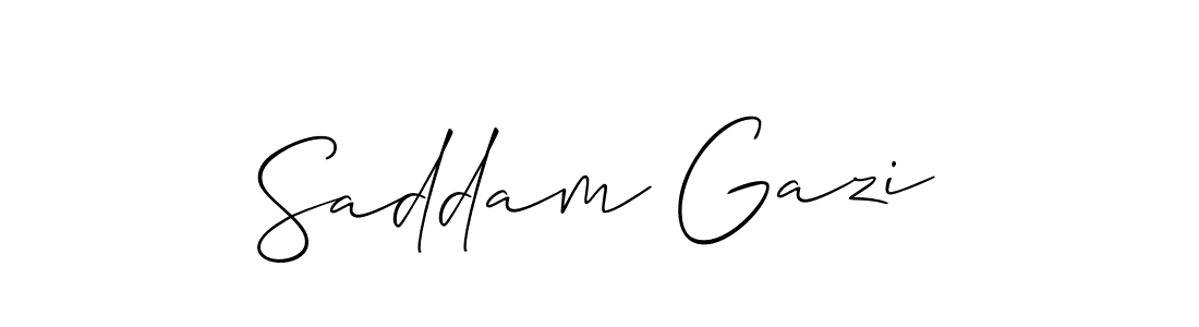 How to make Saddam Gazi name signature. Use Allison_Script style for creating short signs online. This is the latest handwritten sign. Saddam Gazi signature style 2 images and pictures png